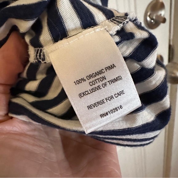 Garnet Hill Weekender Cropped Boxy Striped Short Sleeve T Shirt XS - Picture 6 of 14